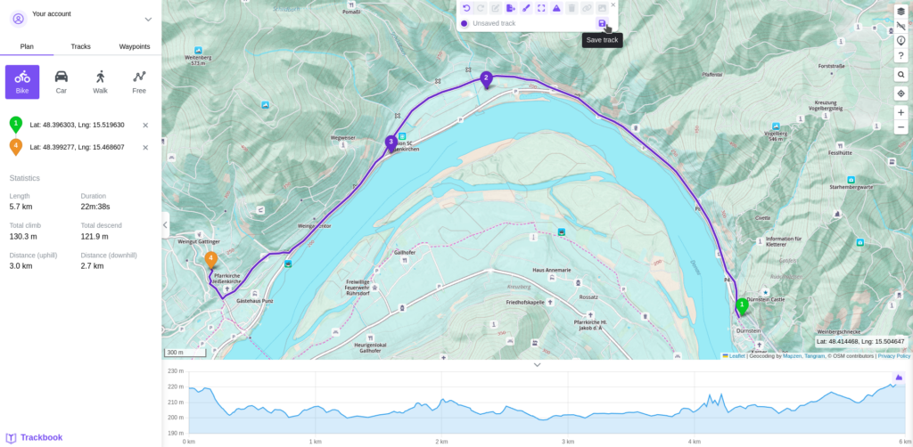 Trackboock save a track