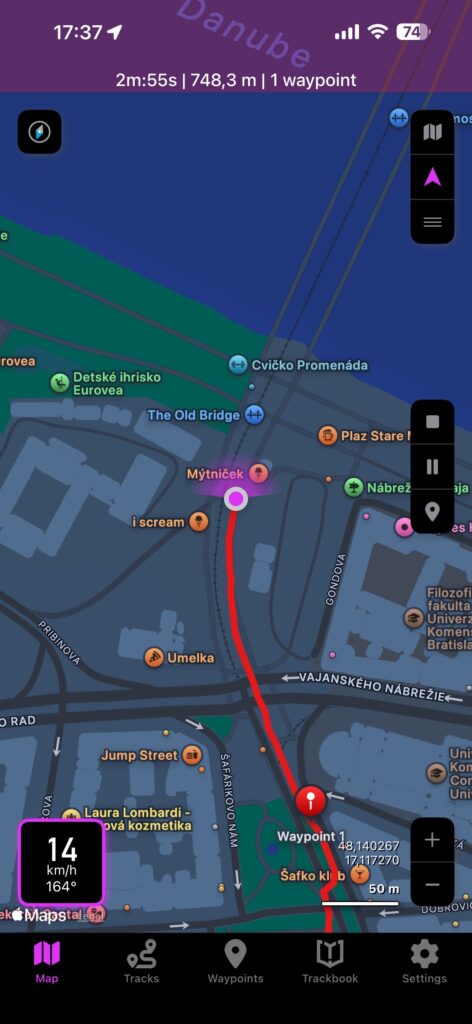 GPX Viewer PRO IOS Follow GPS