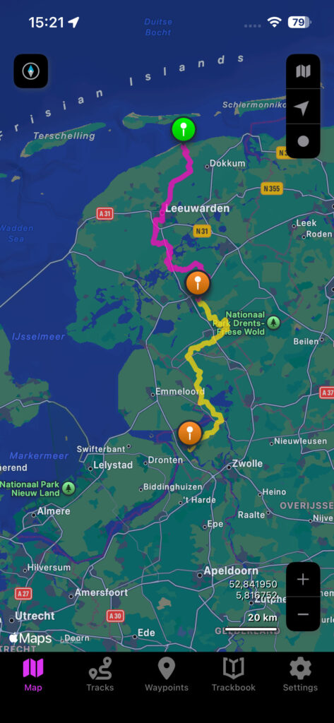 GPX Viewer PRO iOS map screen