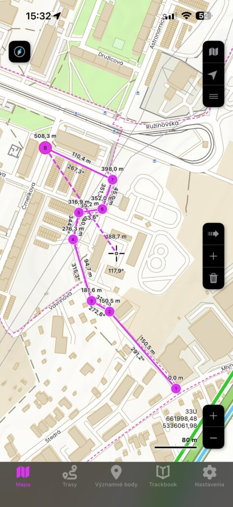 GPX Viewer PRO iOS measurement tool